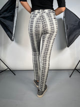 Pantalon Estampado Blanco / Negro