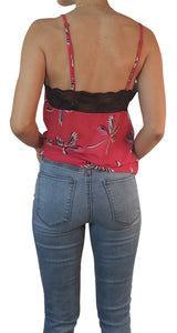 Blusa Lencera Palmeras Fucsia