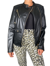 Chaqueta Negra Cuero Vegano