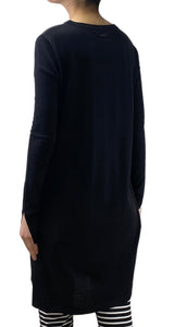 Polera Seda Larga Negra