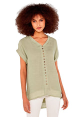 Blusa Apricot Verde - Calce Holgado