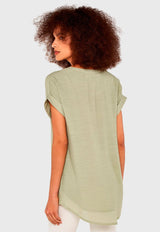 Blusa Apricot Verde - Calce Holgado