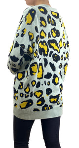 Cardigan Animal Print Multicolor