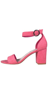 Tacón Alto Tira Tobillera Rosado