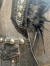 Chaqueta Denim Plumas