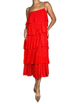 Vestido Vuelos Fibras Metalizadas