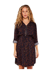 Vestido Apricot Painterly Dot 3/4 Dress Azul - Calce Regular