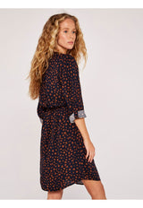 Vestido Apricot Painterly Dot 3/4 Dress Azul - Calce Regular