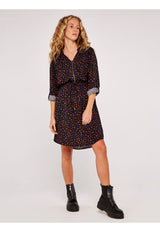 Vestido Apricot Painterly Dot 3/4 Dress Azul - Calce Regular