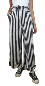 Pantalón Beige con Rayas