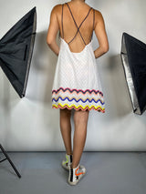 Vestido Mini Bordado Multicolor