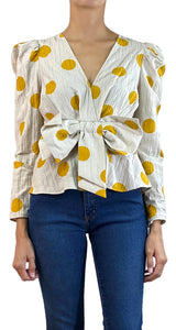 Blusa Beige Lunares