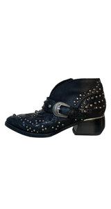 Botines Cuero Negro