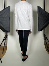 Polera Blanca Manga Larga