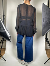 Blusa Traslucida Negra