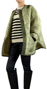 Parca Unisex Verde Botones