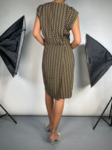 Vestido Negro Estampado M,ulticolor