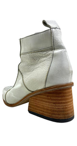 Botines Cuero Blanco