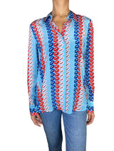 Blusa Seda Estampado Multicolor