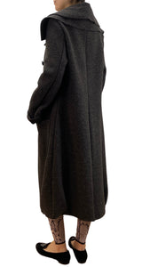 Abrigo Lana Gris Oscuro