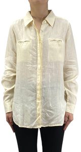 Camisa Crema Lino