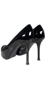 Taco Alto Charol Negro