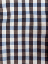 Camisa Cuadros Celeste Y Café