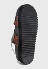 Sandalia Animal Print Marrón EXS