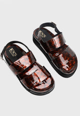 Sandalia Animal Print Marrón EXS