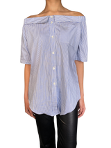 Blusa Rayas Azul y Blanco