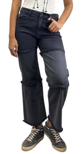 Pantalón Negro Desflecado