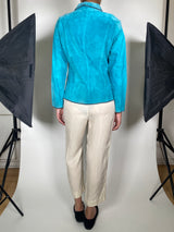 Chaqueta Turquesa Cuero