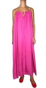 Vestido Rosado Maxi Vuelos