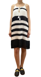 Vestido A Rayas Plisada