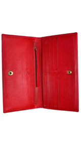 Billetera Cuero Rojo