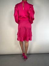 Vestido Fucsia Satinado