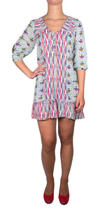 Vestido Mini Estampado Multicolor