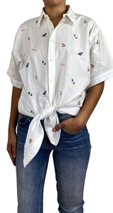 Camisa Blanca Bordada