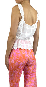 Blusa Blanca Macramé