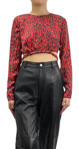 Top Rojo Animal Print