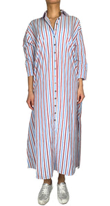 Vestido Camisero Rayas Multicolor