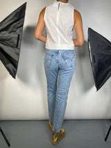 Blusa Cuello Redondo Sin Mangas