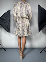 Vestido Mini Estampado Snake