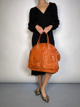 Cartera De Hombro Camel