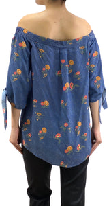Blusa Estampada Azul