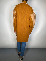 Cárdigan Con Cuero Vegano