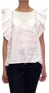 Blusa Blanca Volantes