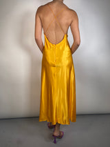Vestido Amarillo Satinado