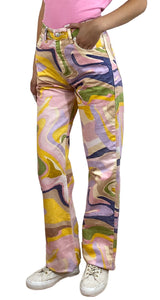 Pantalón Denim Multicolor