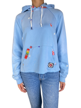 Polerón Celeste Bordado